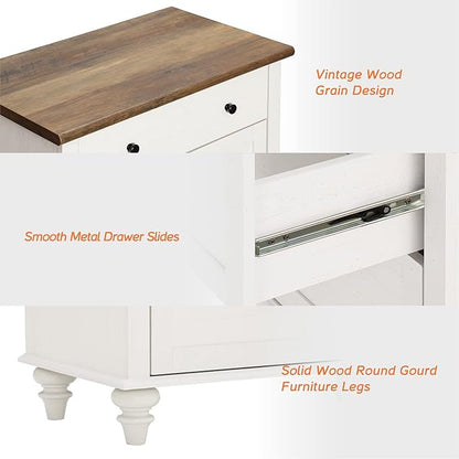 WAMPAT Farmhouse Nightstand - Image 4