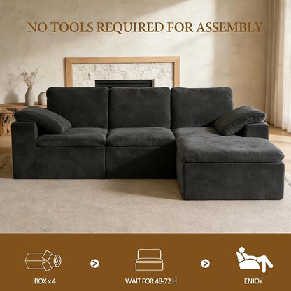 ANONER 108" Sectional Cloud Couches - Image 6