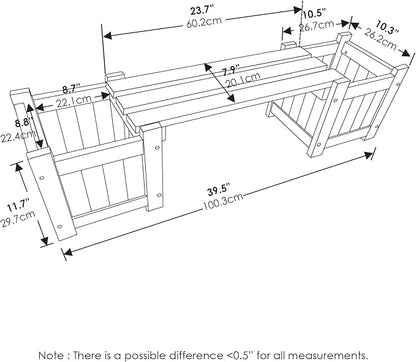 Furinno Tioman Hardwood Mini Outdoor Planter Box - Image 6