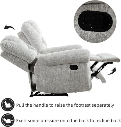 CANMOV Manual Recliner Chair Set of 2, Classic and Traditional Manual Recliner - Image 8