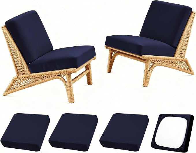 Patio Stretch Cushion Covers, Chair Cushion Covers& Sofa Replacement Slipcovers by SUKAIKEQA