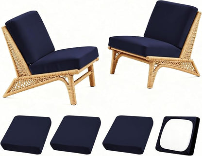 Patio Stretch Cushion Covers, Chair Cushion Covers& Sofa Replacement Slipcovers by SUKAIKEQA