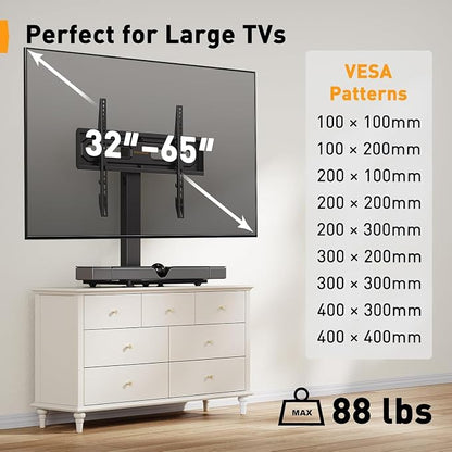 Perlegear Table Top TV Stand Mount, Universal Swivel TV Stand - Image 2