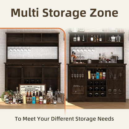 4ever2buy Farmhouse Coffee Bar Cabinet - Image 5