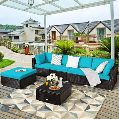 Tangkula 6 Piece Patio Furniture Set, Outdoor Deck Lawn Backyard Durable Steel - Image 2