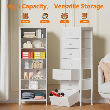 Furnulem White Tall Dresser for Bedroom - Image 4
