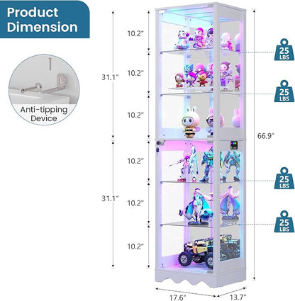 Dystler 2 Pack Glass Display Cabinet - Image 2