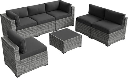 Aoxun Patio Furniture Sets, 7-Piece Outdoor Patio Furniture - Image 7