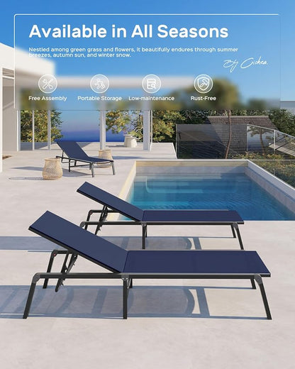 Aluminum Chaise Lounge Ourdoor - Image 4