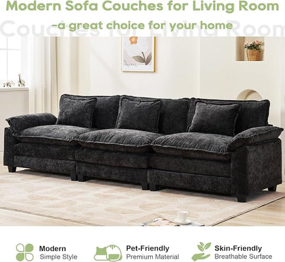 Oprisen 120" Modular Sectional Sofa, Comfy Cloud Couch Sectional Sofa, Chenille - Image 7