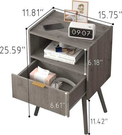 JOONEE Nightstand, Modern Bedside Table - Image 2
