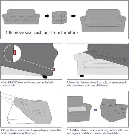 ZNSAYOTX 2 Piece Chair Covers for Living Room - Image 7