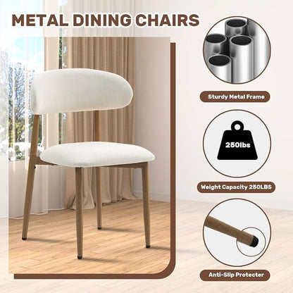 UVV Dining Chairs Set of 6, Metal Kitchen Chairs - Image 5