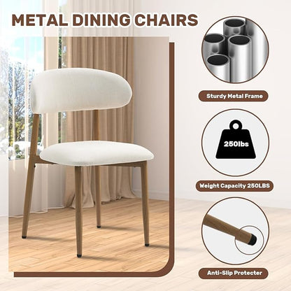 UVV Dining Chairs Set of 4, Metal Kitchen Chairs - Image 5