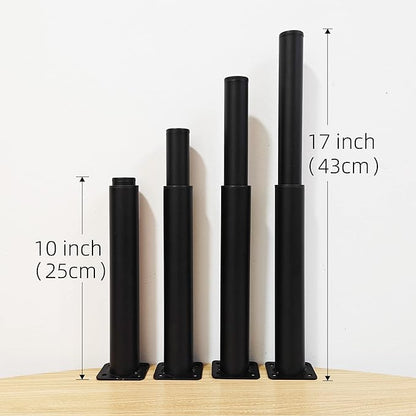 Metal Adjustable Furniture Legs 10-17 inch, Wlrrcwdttc Sofa Cabinet Legs - Image 2
