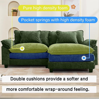 Oprisen 86" Modular Sectional Sofa, Comfy Cloud Couch Sectional Sofa - Image 3