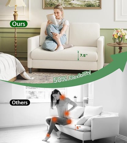 Welzona Loveseat, Comfy Teddy Love Seat - Image 3