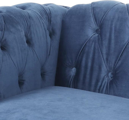 RARZOE Modern 2 Pieces Living Room Sofa Set, Contemporary Tufted Button Velvet - Image 5