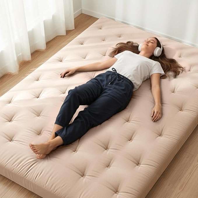 ZonLi Japanese Floor Futon Mattress Queen Size 80"x 60", 100% Cotton Cover by Zonli