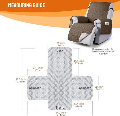 VANSOFY 100% Waterproof Recliner Chair Covers, Recliner Cover Non-Slip Dog - Image 6