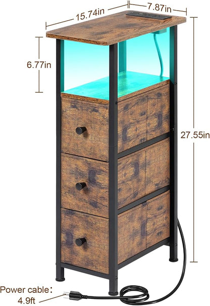 LOAKEKEL Narrow End Table Living Room - Image 3