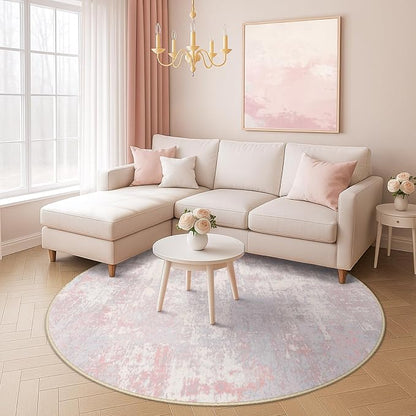 RELEANY Washable Area Rugs 6ft Non-Slip Modern Abstract Soft - Image 4