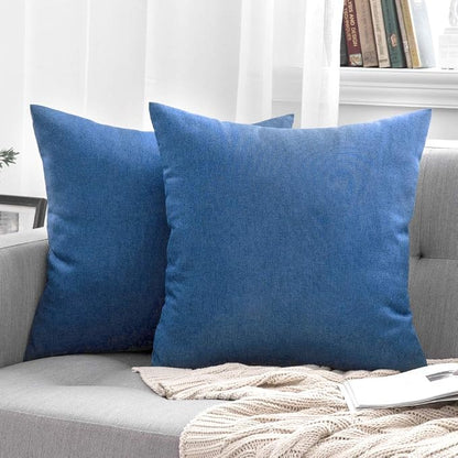 MIULEE Pack of 2 Decorative Outdoor Solid Waterproof Throw Pillow Covers Euro - Image 7