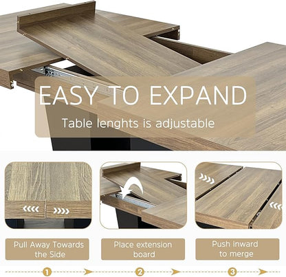 Henf 9 Pieces Extendable Dining Table Set - Image 4