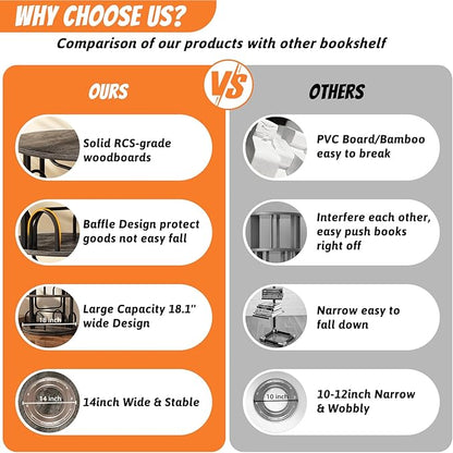 Aheaplus 6 Tier Rotating Bookshelf Tower, Revolving Bookcase, 360° Round - Image 7