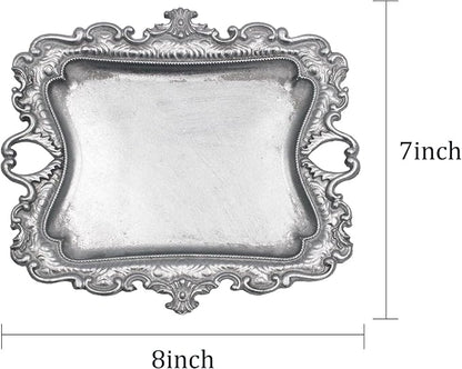 Funly mee 8 x 7 inches Antique Trinket Dish Vintage Jewelry Tray, Ring Holder - Image 4