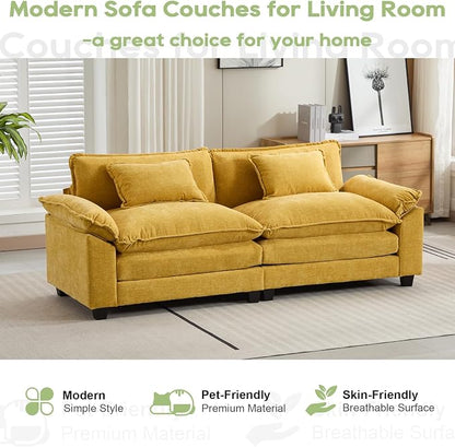 Oprisen 86" Modular Sectional Sofa, Comfy Cloud Couch Sectional Sofa, Chenille - Image 7