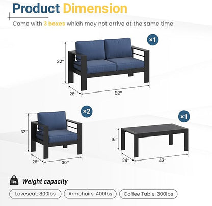 Solaste Aluminum Patio Furniture Set - Image 3