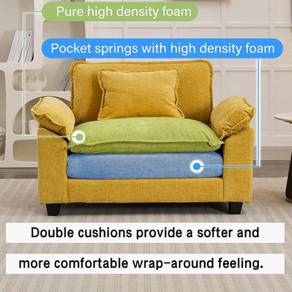 Oprisen Modular Sectional Sofa, Comfy Cloud Couch, Chenille Sofa Sleeper - Image 3