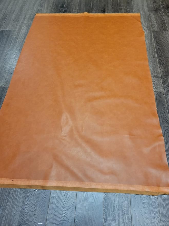 Golden Tan Smooth Soft Faux Vegan PU Leather by The Yard Synthetic Pleather 0.9 - Image 2