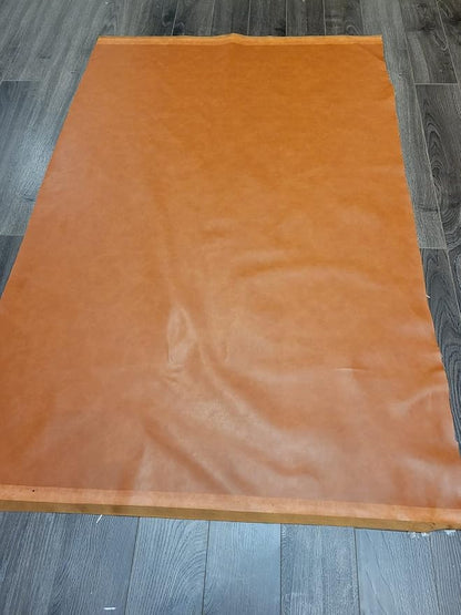 Golden Tan Smooth Soft Faux Vegan PU Leather by The Yard Synthetic Pleather 0.9 - Image 2