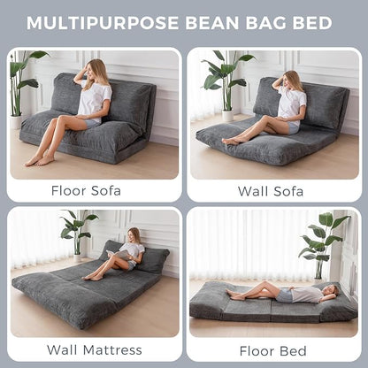 MAXYOYO Folding Sofa Bed, Extra Thick and Long Floor Sofa Convertible Sleeper - Image 8