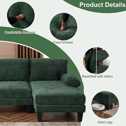 Karl home 111" Sectional Sofa U-Shaped 4-Seat Couch - Image 4