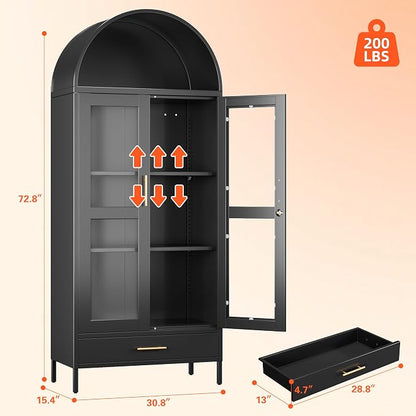 Metal Arched Display Cabinet - Image 3
