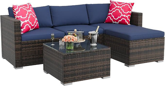 GAOMON 5-Piece All-Weather Patio Furniture Set, Convertible Outdoor Sectional by GAOMON