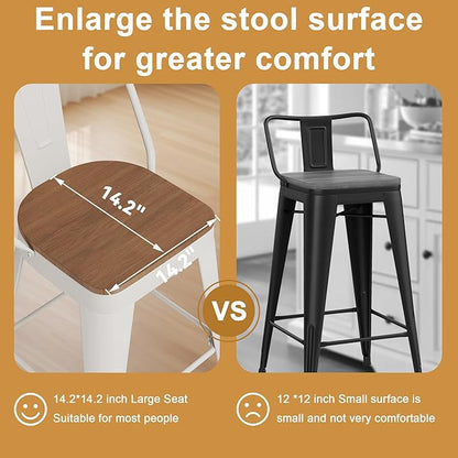 Andeworld Metal Bar Stools Set of 4, 30 inch Bar Height Barstools - Image 4
