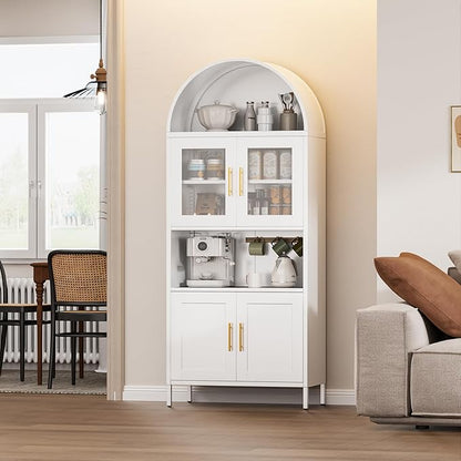 VEXPOR 73" Tall Arched Kitchen Pantry Cabinet - Image 7