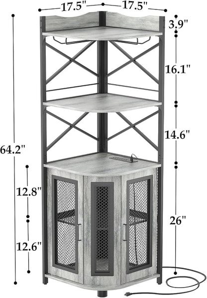 Aheaplus Corner Bar Cabinet - Image 2