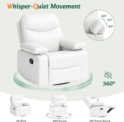 Nursery Glider Recliner with Adjustable Armrests, Oversized Comfortable Nursing - Image 5