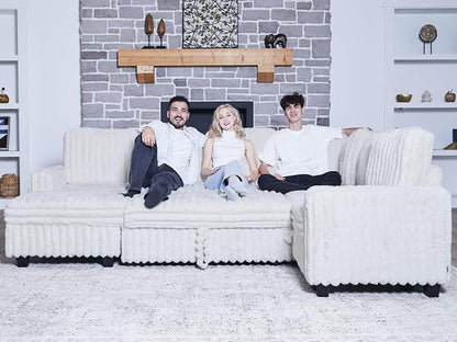 Belffin Corduroy Corner Seat for Modular Sofa Sectional Couches for Living Room - Image 8