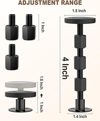 2PCS Adjustable Threaded Bed Frame Anti-Shake Tool, Upgraded Headboard stoppers - Image 2