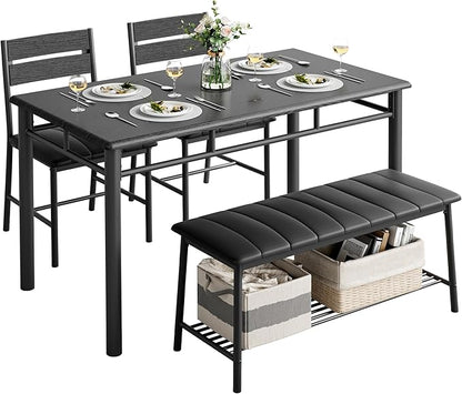 IRONCK Dining Table Set for 4, Kitchen Table by IRONCK