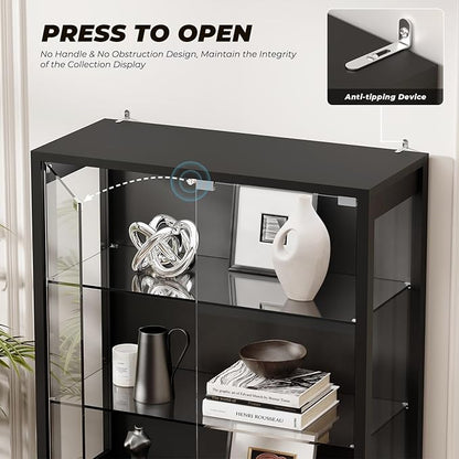 BROTTAR Display Cabinet with Glass Door, 6-Tier 71" Curio Cabinet with 3 Color - Image 3