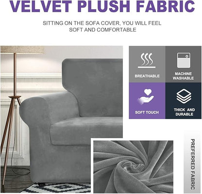 ZNSAYOTX Luxury Velvet Chair Slipcovers - Image 3