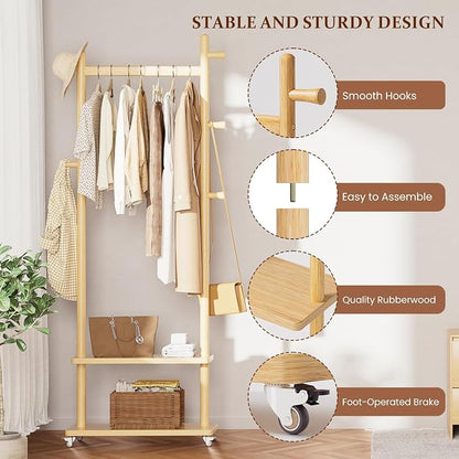 Taitiy Coat Rack Freestanding Clothing Rack - Image 5