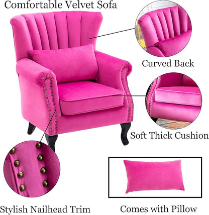 Velvet Accent Chairs Set of 2 - Image 6
